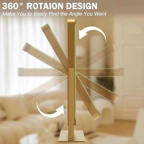ROLOVE Vanity Mirror with Lights, 12.6"×15" LED Makeup Mirror, Lighted Makeup Mirror with Lights, Smart Touch Control Dimmable 3 Modes Light, Lighted Up Mirror for Makeup Desk, Gold thumbnail 6