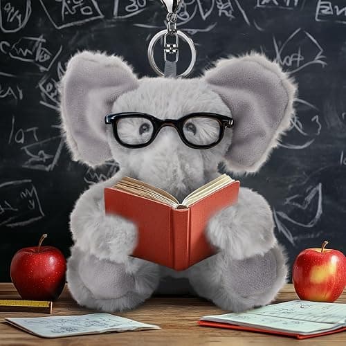 Apricot Lamb Cute Toys Plush Gray Elephant Stuffed Animal Soft Keychain for Kids Bag, Purse, Backpack, Handbag thumbnail 5