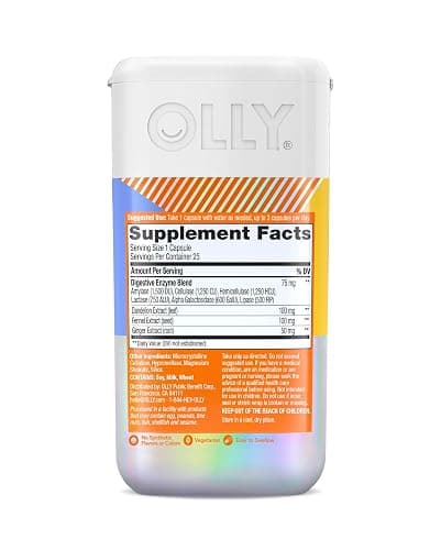 OLLY Beat The Bloat Capsules, Digestive Support Enzymes, Supplement for Women - 25 Count thumbnail 9
