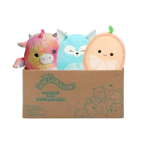Squishmallows SQCR04665 - Mystery Box, enthält 3x 20cm Überraschungs-Squishmallows, offizielles Jazwares Plüsch, Mystery 3er-Pack Plüsch thumbnail 2