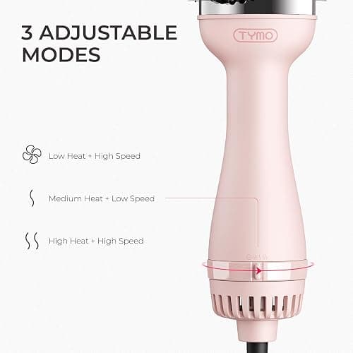 TYMO Hair Dryer Brush Blow Dryer Brush in One, 4 in 1 Ionic Hairdryer and Styler Volumizer with Oval Titanium Barrel, Hot Air Straightener for Smooth Frizz-Free Blowout, Pink, 2.85 Inch thumbnail 6
