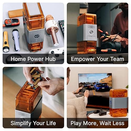 OLIGHT Ostation X Smart 3-in-1 AA Battery Charger with 32 NiMH AA | NiMH AA Batteries 2100mAh, Polarity-Free, App Control, Auto Charge & Storage, Bad Battery Removal, for Homes Offices Schools thumbnail 9