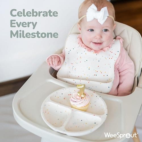 WeeSprout Silicone Divided Plates (No Lids), 100% Food Grade Silicone Divided Plates for Toddlers & Kids, Dishwasher & Microwave Safe thumbnail 7