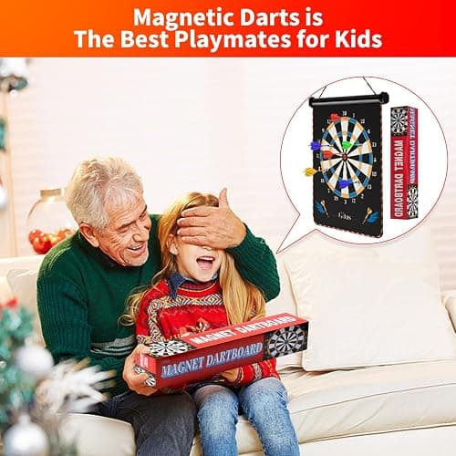 Gitus Magnetic Dart Board Indoor Outdoor Games for Kids with 12 Darts, Gifts for Teenage Boys Teen Boy Gift Ideas Gifts for Boys 8 9 10 11 12 13 14 Years Old Game Room Decor thumbnail 7