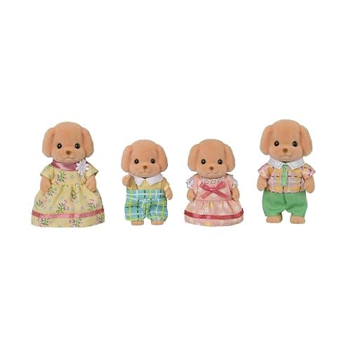 Calico Critters Toy Poodle Family, Set of 4 Collectible Doll Figures - Image 1