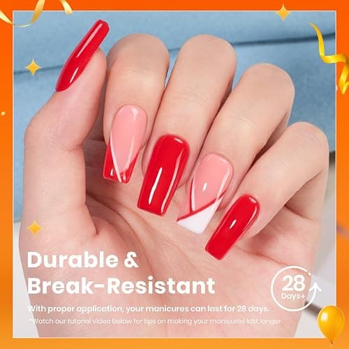 Beetles Gel Nail Tips Etch-X, Square Medium, 288Pcs 12 Sizes, Pre-Etched Half Matte Soft Acrylic False Nail Tips Full Cover Easy DIY Fake Press On Fall Nail Extension Salon Gift for Women thumbnail 7