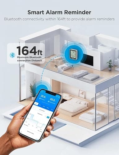Govee Indoor Hygrometer Thermometer H5075 with Bluetooth App Control | Room Temperature Humidity Meter, 164ft Remote Monitor, Smart Alerts, 2 Years Data Storage Export, for Bedroom Wine Cellar thumbnail 5