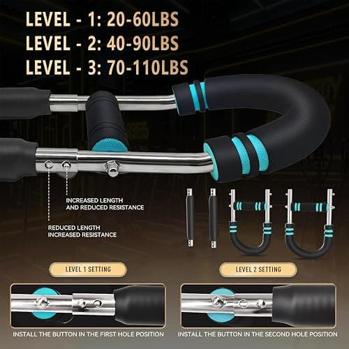 Twister Arm Trainer, Adjustable Chest Workout Equipment for Men & Women, Home Gym Strength Trainer, Muscle Builder & Strength Training for Arms, Chest thumbnail 6