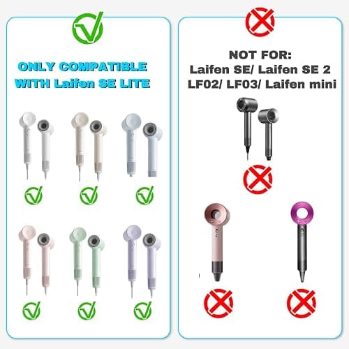 360° Rotating Diffuser Attachment Nozzle Compatible with Laifen SE Lite（NOT SE Styling Tool, Hair Smoothing Dryer Blower Accessories for Laifen SE Lite, Milk Tea thumbnail 2