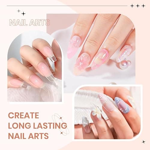 SUPWEE Solid Builder Nail Gel, 60g Large Capacity Clear 3D Nail Sculpting Hard Gel for nails Art Non-Sticky Hand for Carving Extension with Chrome Powder Home DIY Manicure thumbnail 4