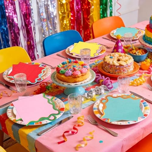 JarThenaAMCS 100 Pcs Scalloped Paper Napkins Cocktail Napkins 4 Mixed Colors Disposable Beverage Napkin Hand Towels for Birthday Baby Shower Drink Pastel Party Table Decor Supplies thumbnail 6