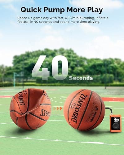 ETENWOLF P300 Plus Ball Pump, Electric Basketball Pump Inflation and Deflation, with 3200 mAh Rechargeable Battery, Air Pump for All Sports Balls thumbnail 7