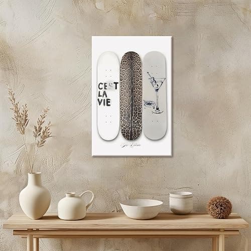 Dirty Martini Poster New York City Girl Wall Art Trendy Leopard Skateboard Posters Canvas Print Fashion Girly Room Aesthetic Decor for Bedroom 8x12inch Unframed thumbnail 4