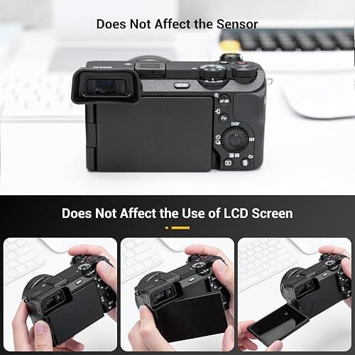 A6700 Eyecup Eyepiece, Soft Silicon Extended Camera Eye Cup Viewfinder Special Designed for Sony A6700 Alpha APS-C Mirrorless Camera Replaces Sony FDA-EP20 (Not Affect The Use of A6700 Camera Screen) thumbnail 5