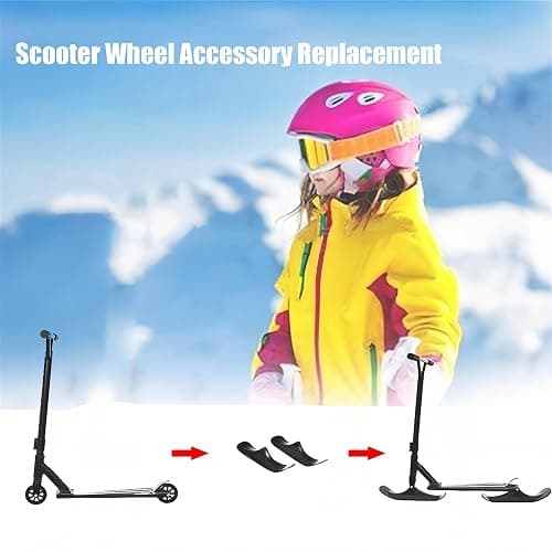 2Pcs/1 Set Snow Sled Conversion Kit, Fold Skate Board Outdoor Snow Sled Attachment for Kids thumbnail 2
