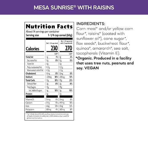 Nature's Path Organic Mesa Sunrise with Raisins Cereal, 29.1 oz (Pack of 6), Gluten Free, Non-GMO, Earth Friendly Packaging thumbnail 2