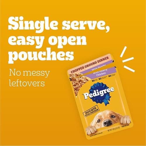 Pedigree Chopped Ground Dinner Adult Soft Wet Dog Food 30-Count Variety Pack, 3.5 oz Pouches thumbnail 5