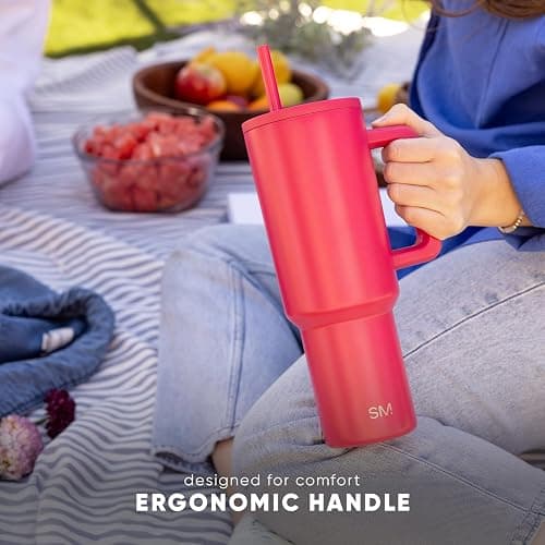 Simple Modern Disney 40 oz Tumbler with Handle & Straw Lid | Insulated Stainless Steel Water Bottle Travel Mug | Gifts for Women Her | Trek Collection | 40oz | Winnie The Pooh in the Wilderness thumbnail 9