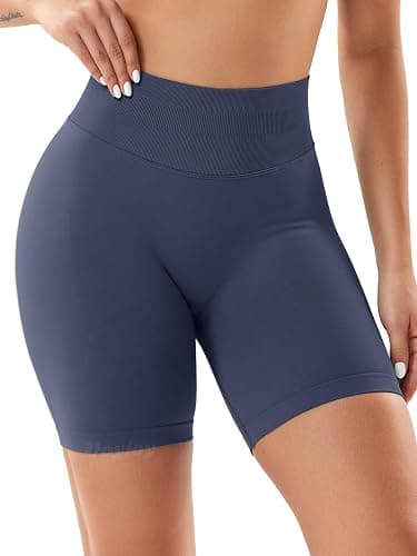 VOYJOY Women Workout Impact Shorts 2.5"/ 3.6"/ 4.5"/ 6" Scrunch Butt Lifting Gym Seamless Booty Biker Shorts thumbnail 4