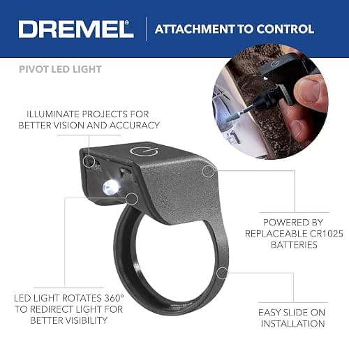 Dremel 4300-5/40 High Performance Rotary Tool Kit with LED Light- 5 Attachments & 40 Accessories - Ideal for Grinding, Cutting, Wood Carving, Sanding, and Engraving thumbnail 12