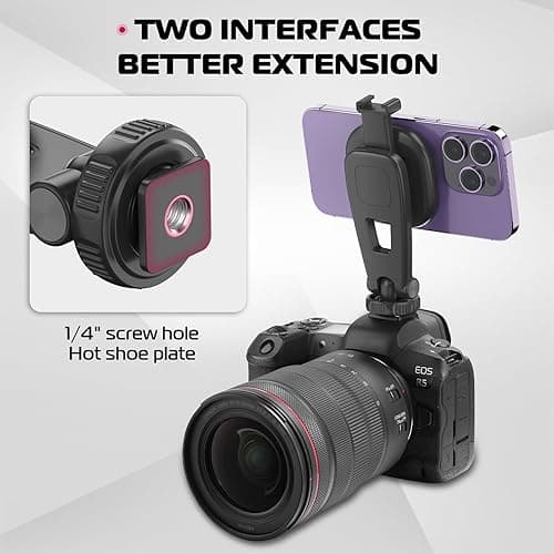 ULANZI Magnetic iPhone Tripod Mount MA23, Magnet Phone Holder Adapter Tripod Attachment Compatible with MagSafe Only for iPhone 12 13 14 15 16 Plus Pro Max All Series - MA23 thumbnail 6