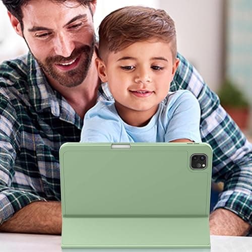ZryXal iPad Pro 11 Inch Case (M5) 2025/ (M4) 2024 (Model: A2836/A2837/A3006), Trifold Stand Smart Cover with Pencil Holder and Soft TPU Back, Auto Wake/Sleep (Matcha Green) thumbnail 5