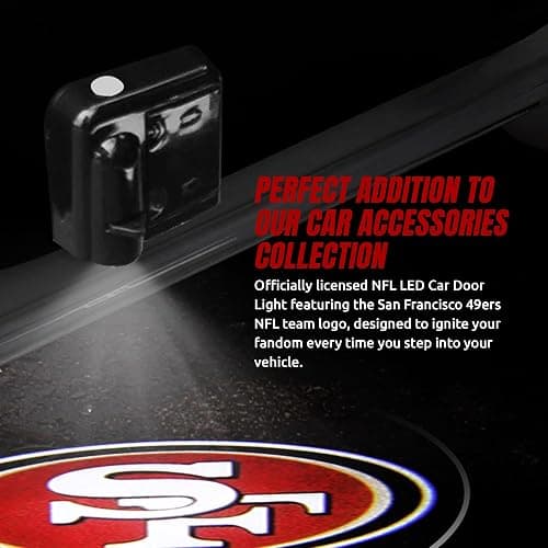 LED Car Door Light - Officially Licensed NFL Wireless Projector - Show Your Team Pride - Battery Powered, Easy Install thumbnail 5