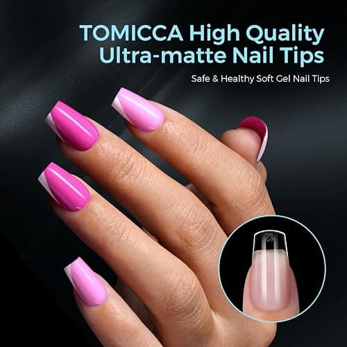 TOMICCA Extra Short Coffin Nail Tips 510PCS, 15 Sizes Ultra Matte Nail Tips for Acrylic Fake Nails, Short Coffin Nails for DIY Salon, Clear Gel Nail Extension Tips for Beginners & Nail Techs thumbnail 6