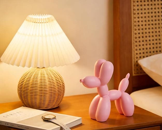 AMOIENSIS Pink Balloon Dog Statue Decor, 4 inch Small Knick Knacks Balloon Dog Animal for Desk Shelf Decor thumbnail 2