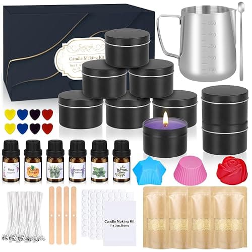 Candle Making Kit for Adults Beginners, Candle Making Supplies Accessory, DIY Scented Candle Set with Beeswax, Essential Oil, Wicks, Wax Melting Pot, Moulds, Candle Jars, Dye, Make Your Own Candles - Image 1