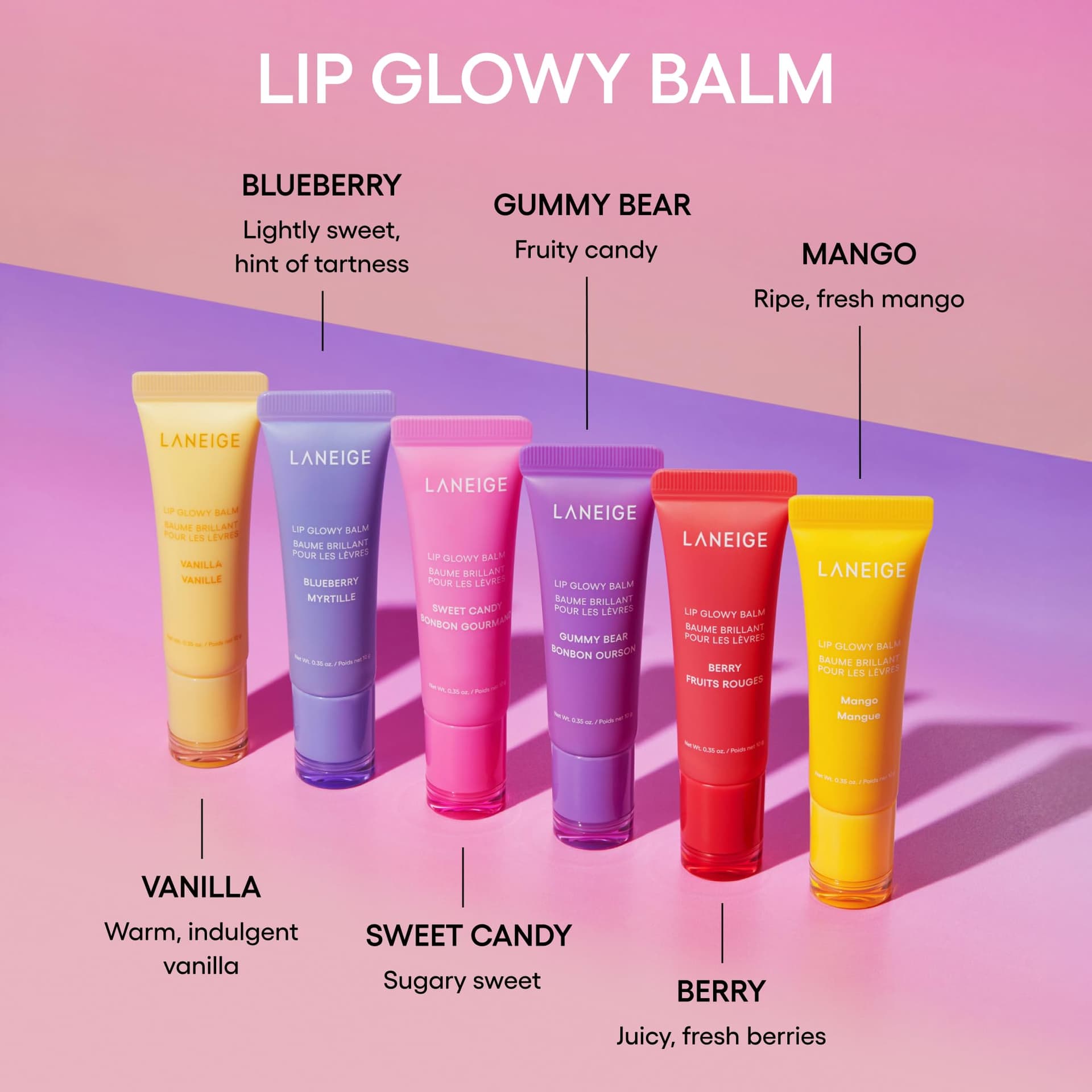 LANEIGE Mini Lip Glowy Balm Set: Keeps Lips Hydrated, Glossy, and Moisturized with Nourishing Shea and Murumuru Butters thumbnail 5