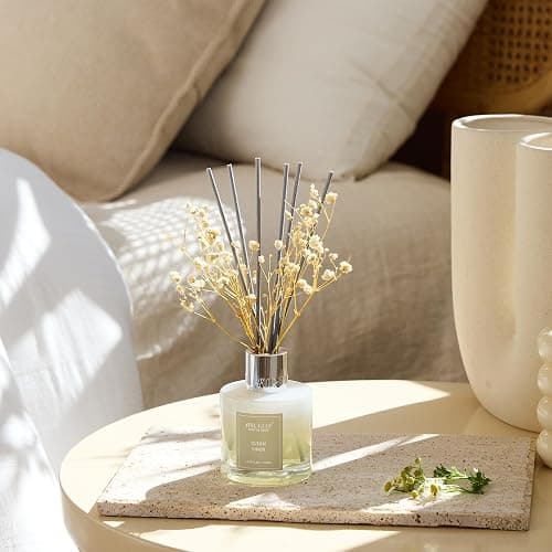 Airkeep Reed Diffuser Set,3.38 fl oz (100 ml) - Clean Linen Oil Diffusers with 8 Reed Sticks,Home Fragrance Reed Diffuser for Bathroom Shelf Decor thumbnail 3