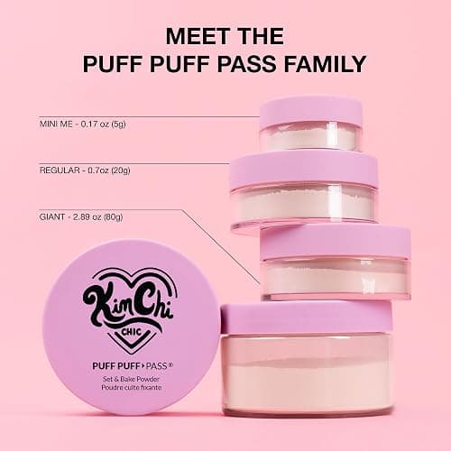 KimChiChic Beauty Puff Puff Pass Loose Setting Powder Makeup, Set & Bake Face Powder with Rice & Vitamin E, Matte Airbrush Finish, Oil Control with Velour Pad, Cruelty-Free, Translucent 0.70 oz (20 g) thumbnail 9