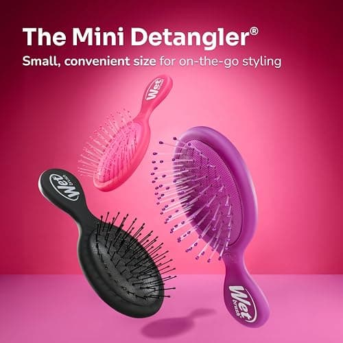 Wet Brush Mini Detangler Hair Brush, Pink Frost, Detangling Travel Hairbrush, Ultra-Soft IntelliFlex Bristles Glide Through Tangles with Ease, Pain-Free, All Hair Types thumbnail 10
