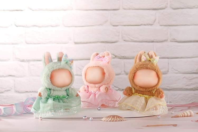ALTRJO Designed for Labubu Clothes, Adorable Chic Dress Set for 17cm Labubu Dolls, Doll Clothes for Labubu Accessories (NO Doll) (Pink Gauze Skirt + Hairband) - Pink Gauze Skirt + Hairband thumbnail 6