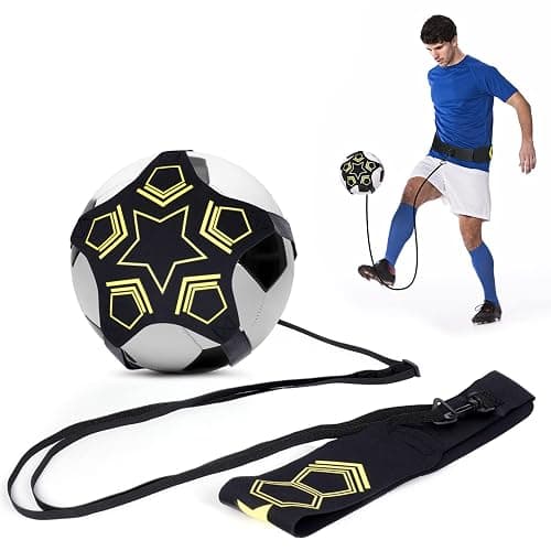 Ainiv Football Kick Entraîneur Solo Entraînement, 5 Griffe Tissu | Football Volleyball Rugby Trainer, Ceinture Réglable pour Enfants et Adultes Débutants, Convient aux Balles Taille 3, 4, 5 - Image 1