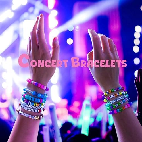 Gionlion 4200Pcs Pony Beads for Bracelet Making Kit, 48 Colors Kandi Beads Bracelet Kit, 2500pcs Rainbow Candy, 1700pcs Friendship Letter Bead with 20 Meter Elastic Strings for Jewelry Making thumbnail 8