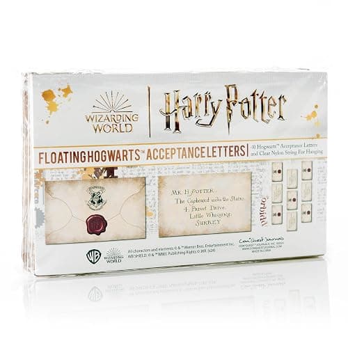 CON*QUEST Journals Harry Potter Official Floating Hogwarts Acceptance Letter Decoration, 40 Letter Cards & Nylon String for Hanging, Home Decor, Officially Licensed (40-Pieces, 4 String of 10 Letter) thumbnail 5