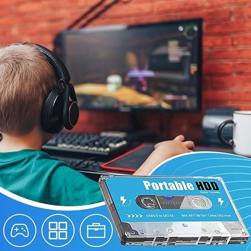 Pocket Super Console Cassette - Classic Emulators, Retrodisk Emulator, Wireless Retro | Retro Gaaming Console Support 70 Simulator, 4 K High Definition Multimedia Interface Output for TV Computer thumbnail 2