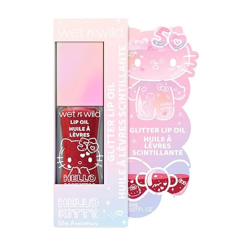 wet n wild Hello Kitty Glitter Lip Oil, New 10 Oil Infused Formula, Warm Apple Pie Lightly Scented, Sparkly Bold Colors, Cruelty-Free & Vegan - Magic Apple thumbnail 7