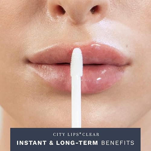 City Beauty City Lips Clear - Plumping Lip Gloss - Hydrate & Volumize - High Shine Lip Plumper - Hyaluronic Acid & Peptides Visibly Smooth Lip Wrinkles - Cruelty-Free thumbnail 4