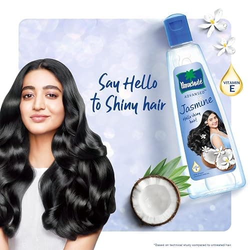 Parachute Advansed Jasmine Enriched Coconut Hair Oil with Vitamin-E | For Scalp Nourishment| Stronger, Softer, Silkier Hair | Indian Hair Oil | All Hair Types| 10.1 Fl.oz thumbnail 3