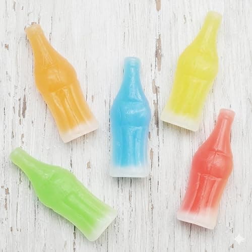 Wax Bottle Candy, 8 OZ Bag (½ LB), Retro Nostalgic Candies with Fruity Liquid Center, TikTok Trend Snack, Assorted Colors and Flavors, Heat Sealed for Freshness, Perfect for Parties and Gifts thumbnail 2