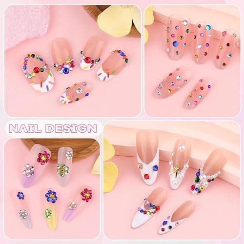 10000Pcs Small Resin Rhinestones for Nail Art, Colorful 2/3MM Flatback Bedazzling Gems, Nail Rhinestones and Gems Crystals Charms for Acrylic Tips Manicure Decor thumbnail 5