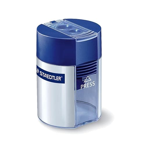 STAEDTLER Double-Hole Tub Pencil Sharpener: Dual Size Manual Sharpener for Standard Graphite & Colored Pencils - Compact Design - Ideal for Classroom, Home, Office, & Art Studio thumbnail 4