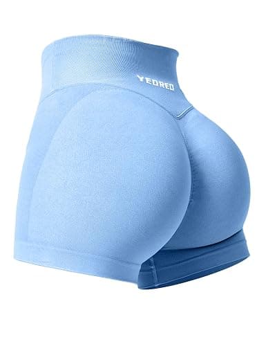 YEOREO Scrunch Butt Workout Shorts Women 3.5" Seamless V Cross Waist Sport Gym Amplify Shorts thumbnail 5
