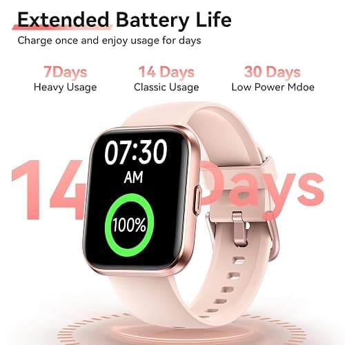 Smart Watches for Women, 1.85" HD Alexa Smart Watch for Android Phones & iPhones with Calls/Messages/Reminders, 3ATM 120+ Sport Modes Fitness Tracker Watch for Women with Heart Rate/Sleep/SpO2 Monitor thumbnail 7