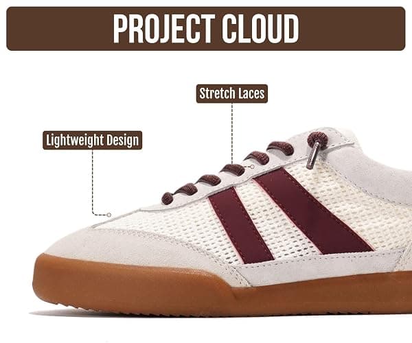 Project Cloud 100% Genuine Leather Casual Sneakers for Women - Memory Foam Insoles - Womens Shoes & Lightweight Women's Fashion Sneakers - Slip On Shoes for Women Footwear (Verdy) thumbnail 4