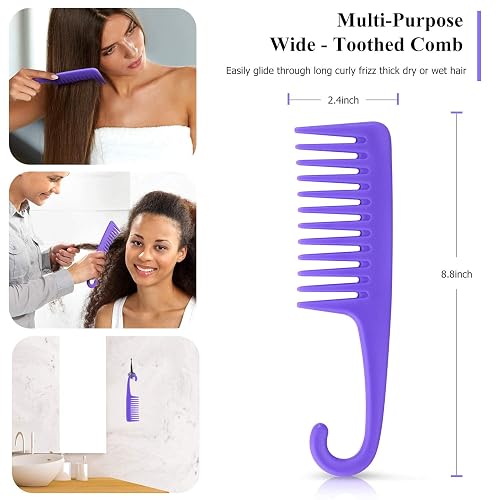 Hair Brush,Detangle Hair Brush, Detangler Brush for Women Men Adults Kids Afro American Type 3a-4c, Detangling Nylon Bristle Brush for Kinky Curly Coily Wavy Wet and Dry Hair,Purple thumbnail 7