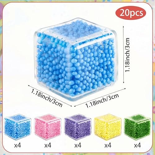 Hooqict 20Pcs Stress Cube Squishy Stress Balls Ice Cube Fidget Sensory Squeeze Toys Mini Squishies Squishy Cube for Kids Teen Adults Stress Relief Classroom Home Office thumbnail 3